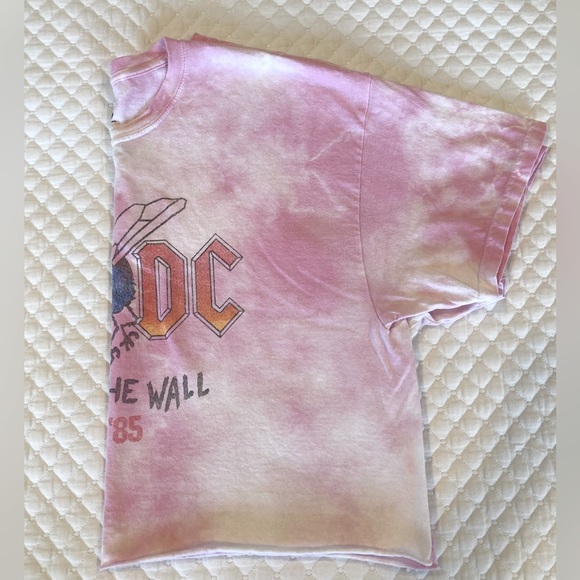 AC/DC Tie Dye Cropped Graphic Tee L - Picture 5 of 10